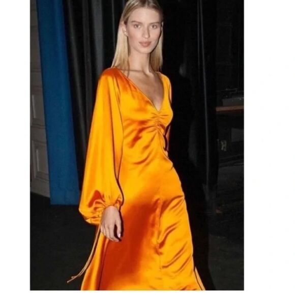 STAUB Sofia Maxi Dress Orange size 4 - Picture 12 of 12